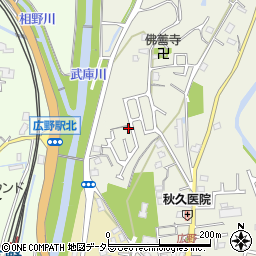 兵庫県三田市加茂160周辺の地図