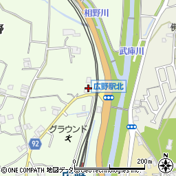 兵庫県三田市広野92周辺の地図