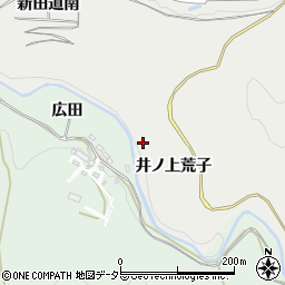 愛知県岡崎市生平町井ノ上荒子周辺の地図