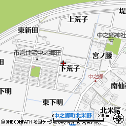 愛知県岡崎市中之郷町下荒子56周辺の地図