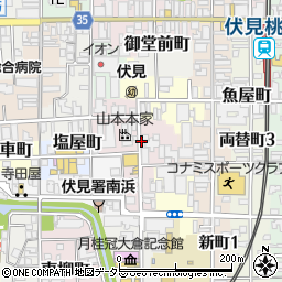 京都府京都市伏見区上油掛町周辺の地図
