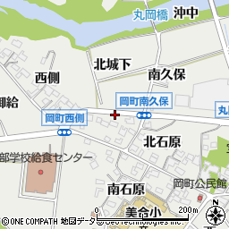 愛知県岡崎市岡町（南城下）周辺の地図