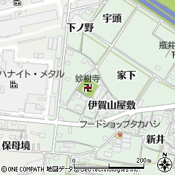 妙樹寺周辺の地図