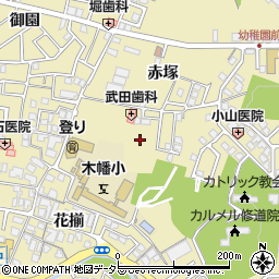 京都府宇治市木幡赤塚周辺の地図
