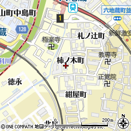 京都府宇治市六地蔵柿ノ木町19周辺の地図