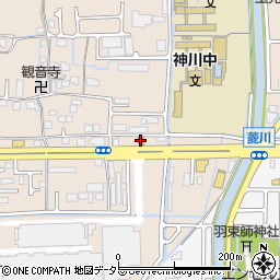 伏見羽束師菱川郵便局周辺の地図