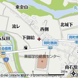 愛知県岡崎市岡町下御給周辺の地図