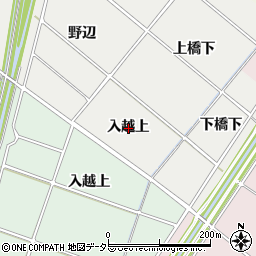 愛知県安城市古井町入越上周辺の地図