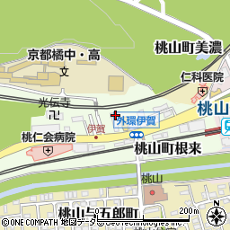京都府京都市伏見区桃山町根来18周辺の地図