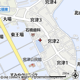 愛知県阿久比町（知多郡）宮津（名師）周辺の地図