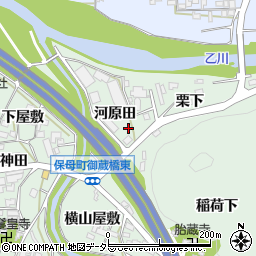 愛知県岡崎市保母町河原田周辺の地図