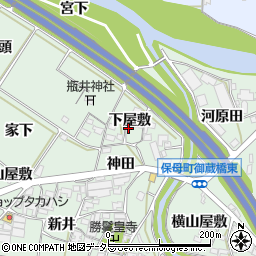 愛知県岡崎市保母町下屋敷周辺の地図