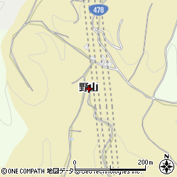 京都府長岡京市奥海印寺野山周辺の地図