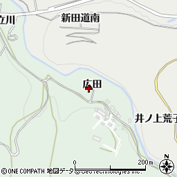 愛知県岡崎市保母町広田周辺の地図