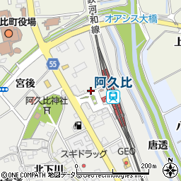 愛知県知多郡阿久比町阿久比駅前１丁目周辺の地図