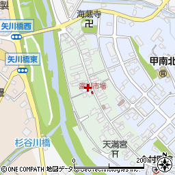 滋賀県甲賀市甲南町深川市場周辺の地図
