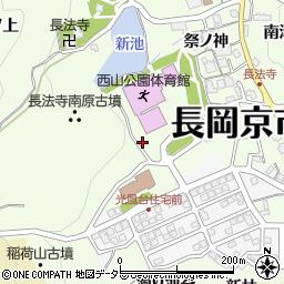 京都府長岡京市長法寺谷山周辺の地図