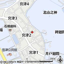 愛知県知多郡阿久比町宮津猿子周辺の地図