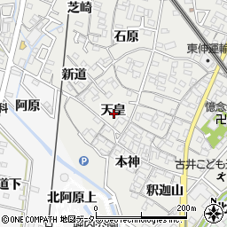 愛知県安城市古井町天皇12周辺の地図