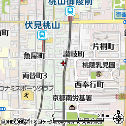 京都府京都市伏見区讃岐町167周辺の地図