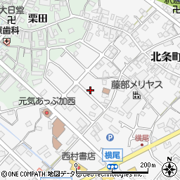 兵庫県加西市北条町横尾1303周辺の地図