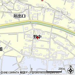 愛知県常滑市矢田野中周辺の地図