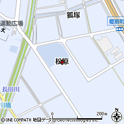 愛知県安城市榎前町松原周辺の地図