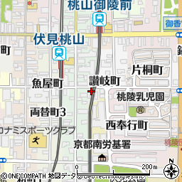 京都府京都市伏見区讃岐町165周辺の地図