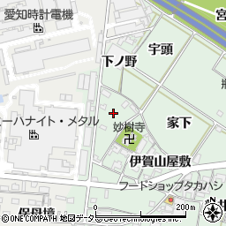 愛知県岡崎市保母町中ノ野周辺の地図