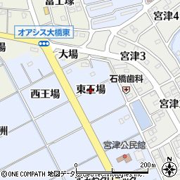 愛知県阿久比町（知多郡）宮津（東王場）周辺の地図