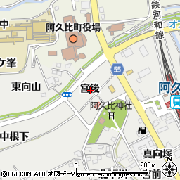 愛知県知多郡阿久比町阿久比宮後周辺の地図
