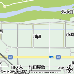 愛知県岡崎市美合町（川田）周辺の地図