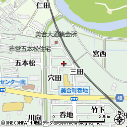 愛知県岡崎市美合町宮西周辺の地図