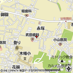 京都府宇治市木幡赤塚34周辺の地図