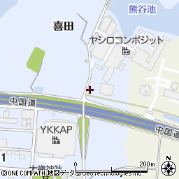 兵庫県加東市喜田447周辺の地図