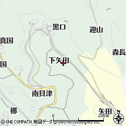愛知県新城市牛倉下矢田周辺の地図