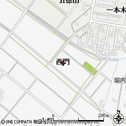 愛知県安城市堀内町西門周辺の地図