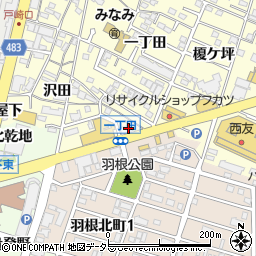 愛知県岡崎市戸崎町沢田53周辺の地図