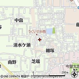 京都府長岡京市うぐいす台54周辺の地図