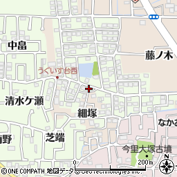 京都府長岡京市うぐいす台45周辺の地図