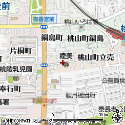 京都府京都市伏見区桃山町立売周辺の地図