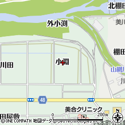 愛知県岡崎市美合町小淵周辺の地図