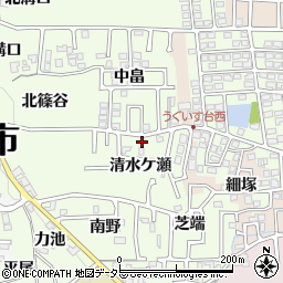 京都府長岡京市長法寺清水ケ瀬13周辺の地図
