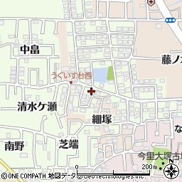 京都府長岡京市うぐいす台59周辺の地図