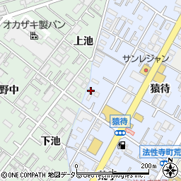 愛知県岡崎市法性寺町池田40周辺の地図