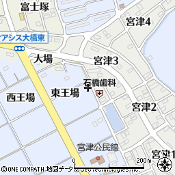 愛知県知多郡阿久比町宮津向田周辺の地図