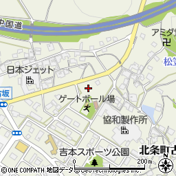 兵庫県加西市北条町古坂周辺の地図
