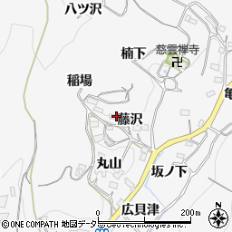 愛知県新城市須長藤沢周辺の地図