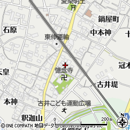 愛知県安城市古井町桜塚周辺の地図
