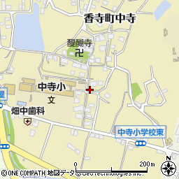 兵庫県姫路市香寺町中寺393周辺の地図